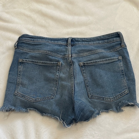 Old Navy Women's Ripped Blue Jean Shorts - Picture 5 of 5
